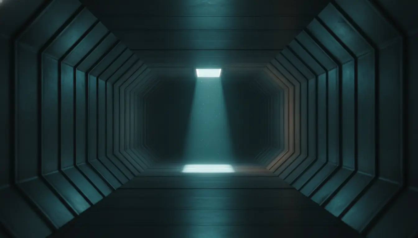 The interior of a clean sheet-metal air duct
